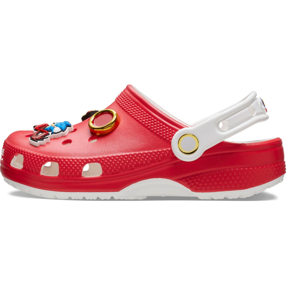 Sandália Crocs Classic Sonic The HedgeHog Clog Juvenil Red