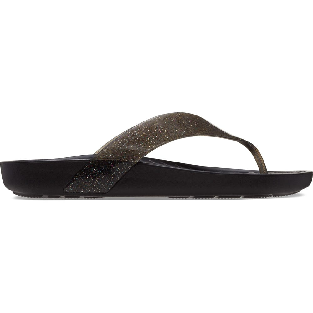 Chinelo Crocs Splash Glitter Flip BLACK 33