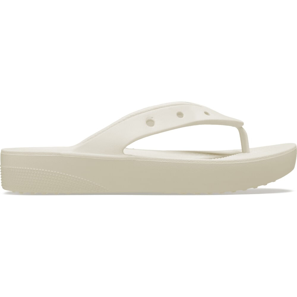 Chinelo Crocs Classic Platform Flip BONE 39