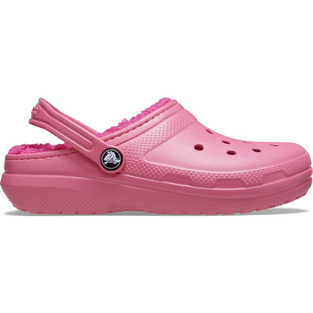 Sandália Crocs Classic Lined Clog Juvenil HYPER PINK 22