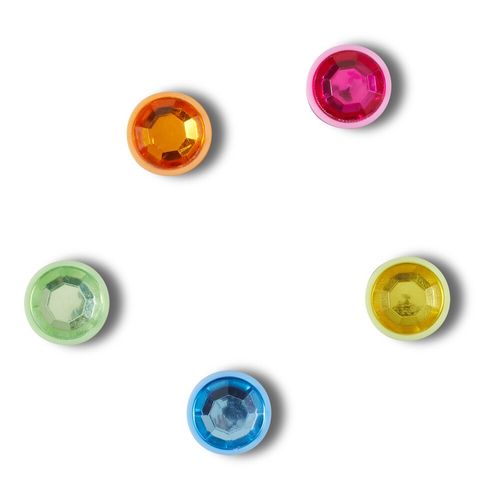 Jibbitz™ Círculos Dourados com Pedraria Pack com 5 Peças