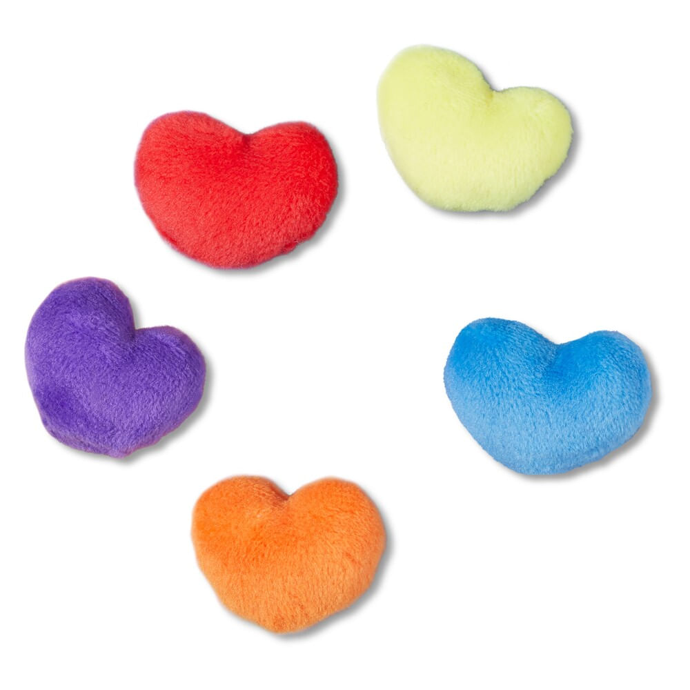 Jibbitz™ Coração de Pelúcia Pack com 5 Peças UNICO