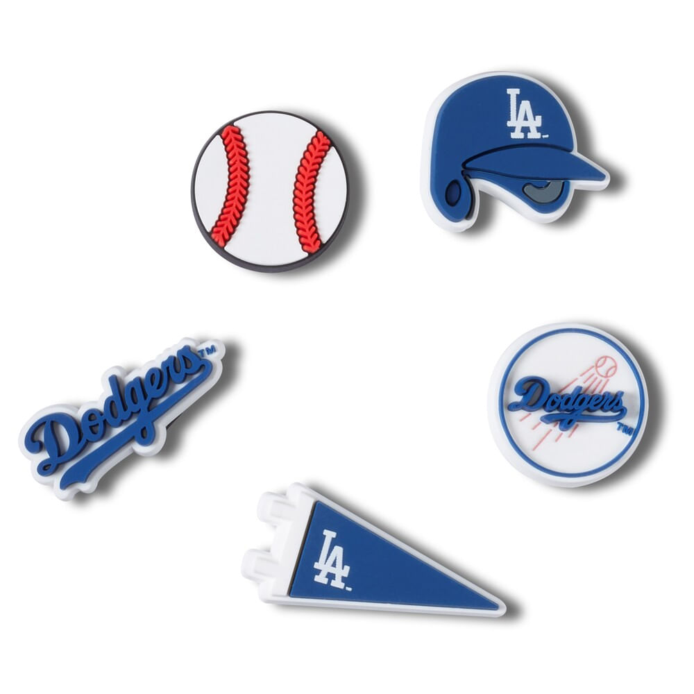 Jibbitz™ MLB Los Angeles Dodgers Pack com 5 peças UNICO