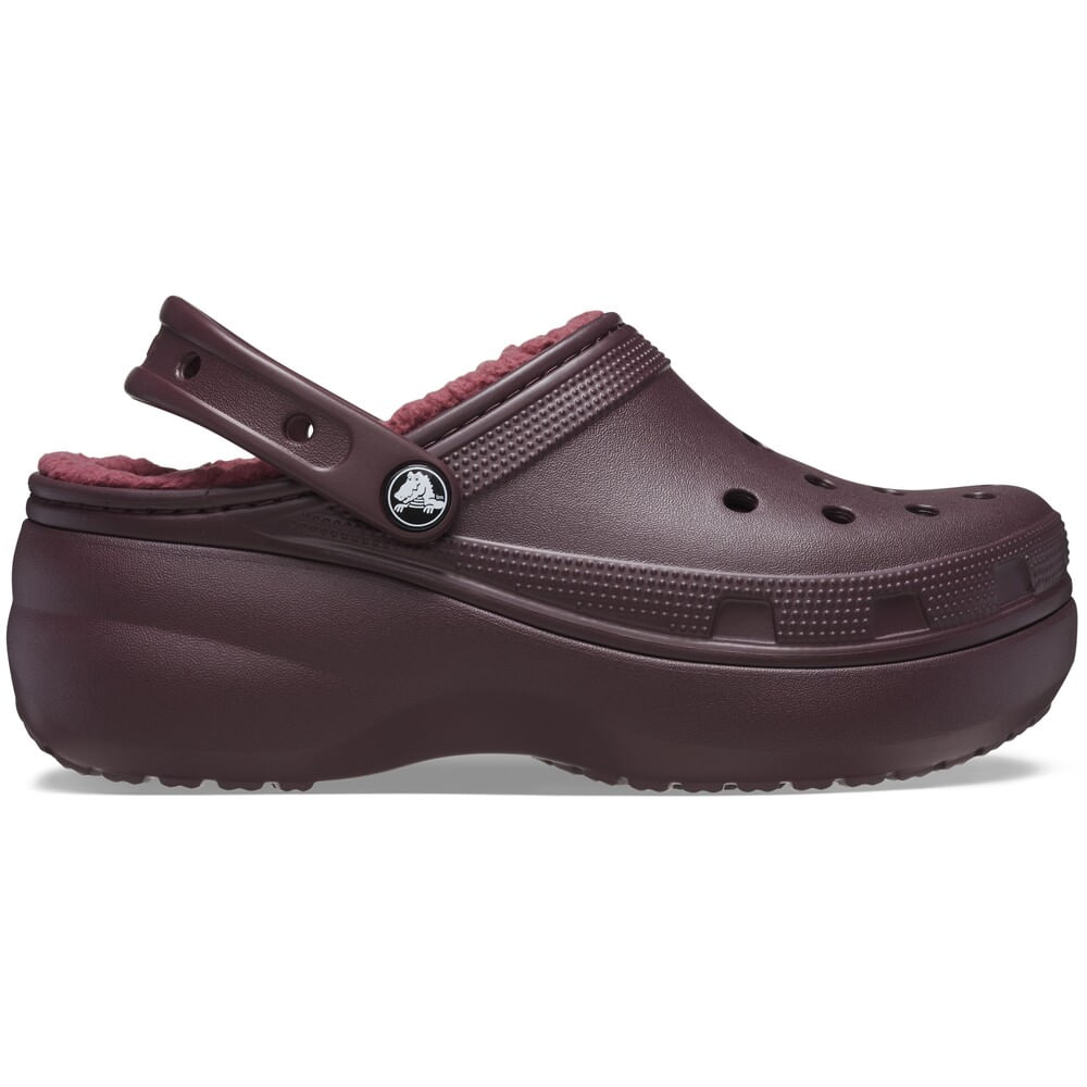 Sandália Crocs Classic Platform Lined Clog DARK CHERRY 33