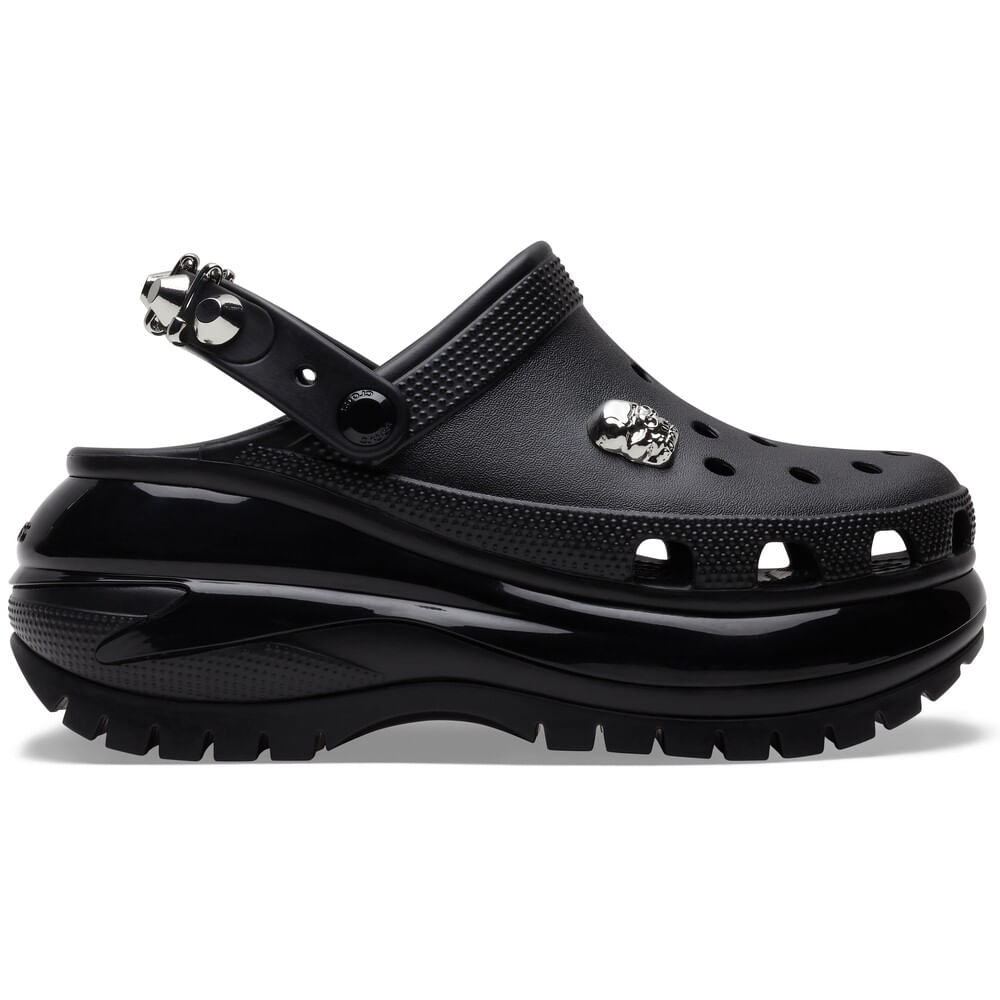Sandália Crocs Classic Mega Crush Rebel Clog BLACK/BLACK 34