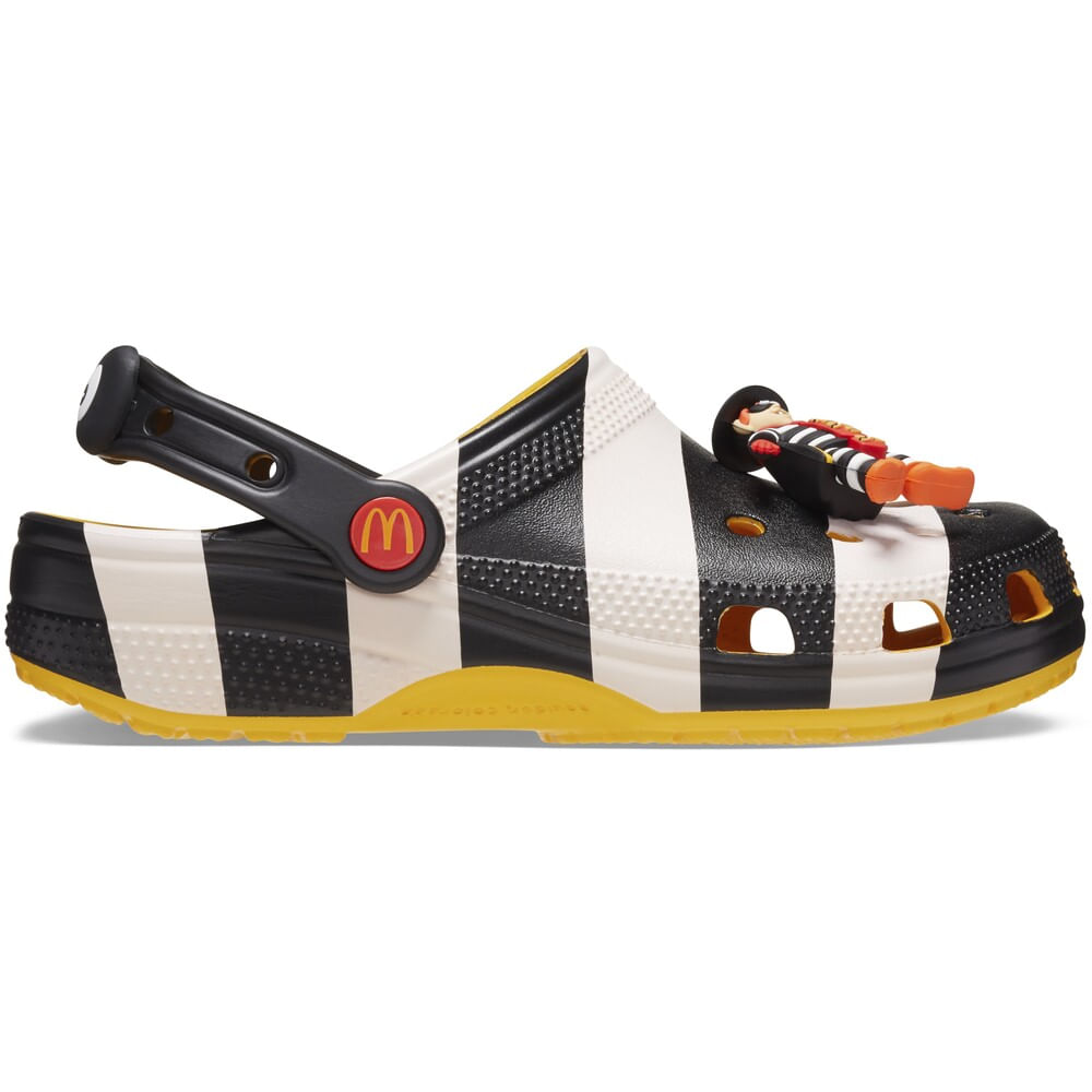 Sandália Crocs x Mc Donalds Classic Clog Hamburglar BLACK/WHITE 34