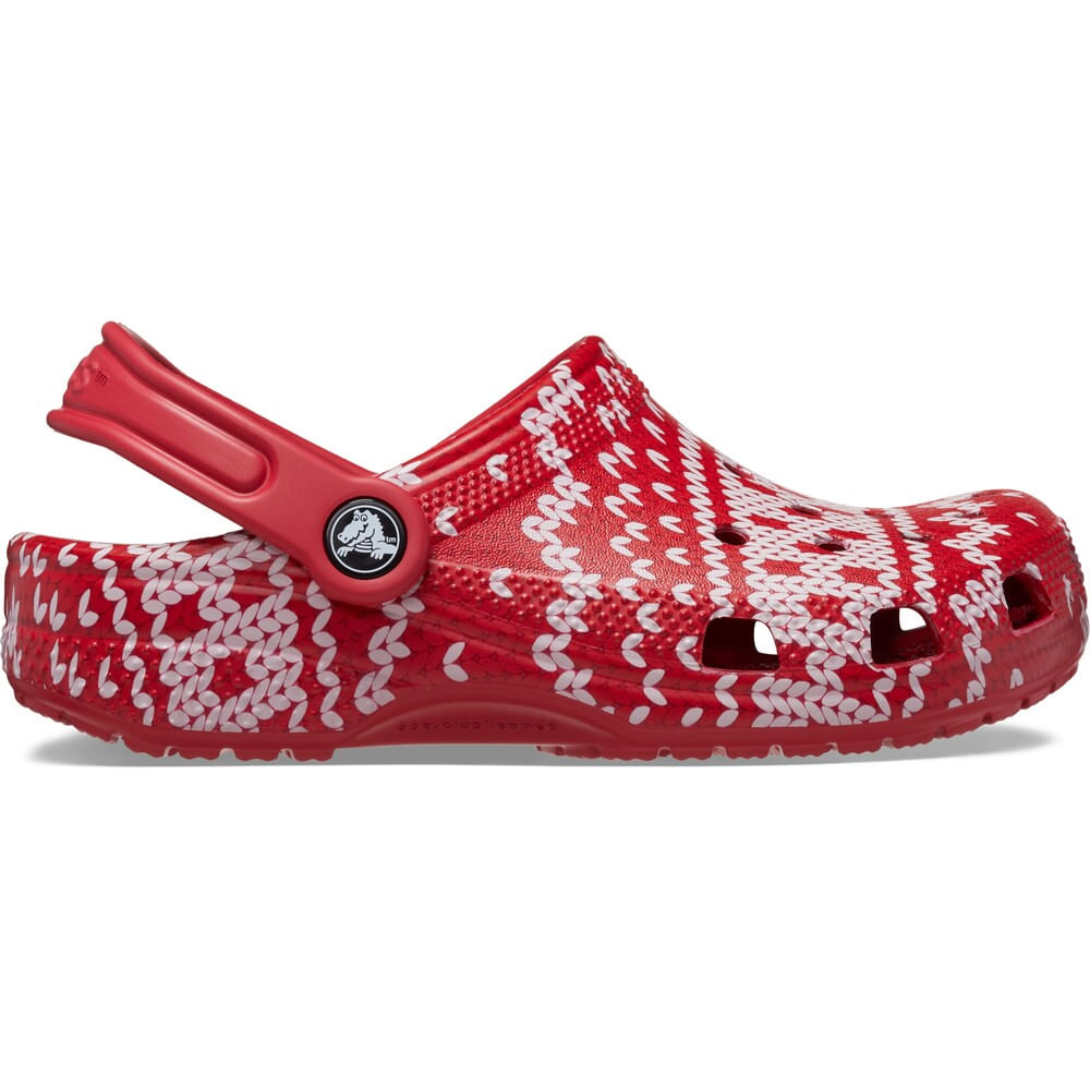 Sandália Crocs Classic Holiday Sweater Clog Juvenil MULTI 30