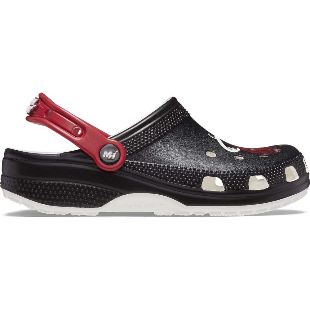 Sandália Crocs Classic NBA Miami Heat Clog BLACK 44