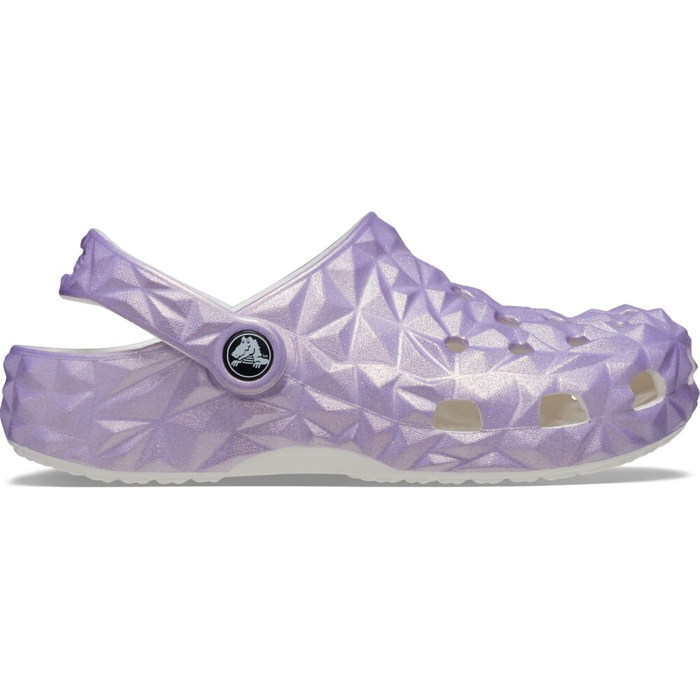 Sandália Crocs Classic Iridescent Geometric Clog Juvenil WHITE 22