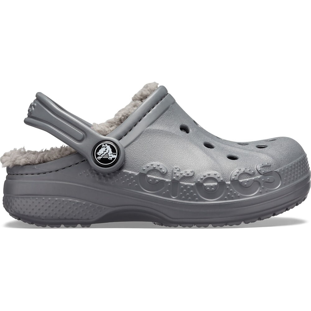 Sandália Crocs Baya Lined Clog Juvenil CHARCOAL/CHARCOAL 29