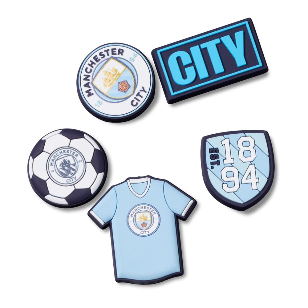 Jibbitz™ Manchester City Pack com 5 peças UNICO