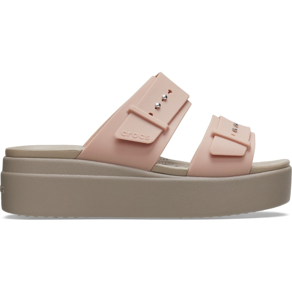 Sandália Crocs Brooklyn Low Wedge W PALE BLUSH 40