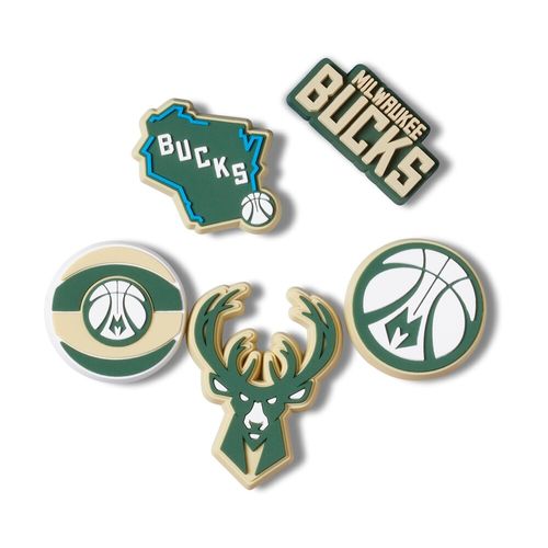 Jibbitz™ NBA Milwaukee Bucks Pack com 5 peças
