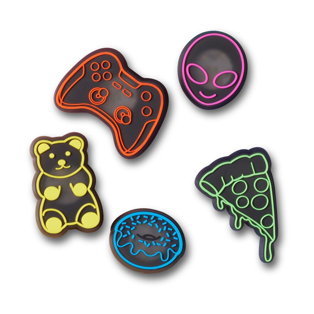 Jibbitz™ LED Dude Bro Pack com 5 peças UNICO
