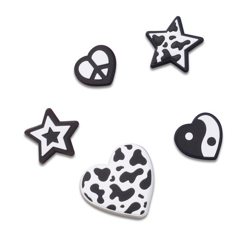 Jibbitz™ Monocromático Preto e Branco Pack com 5 Peças