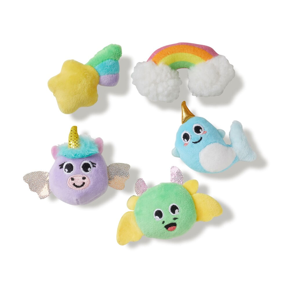 Jibbitz™ Amigos Mágicos Plush Pack com 5 peças UNICO