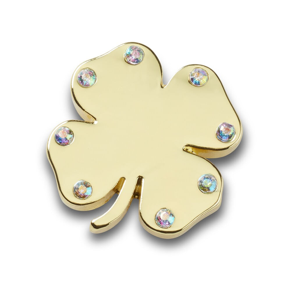 Jibbitz™ Trevo de Quatro Folhas Brilhante UNICO