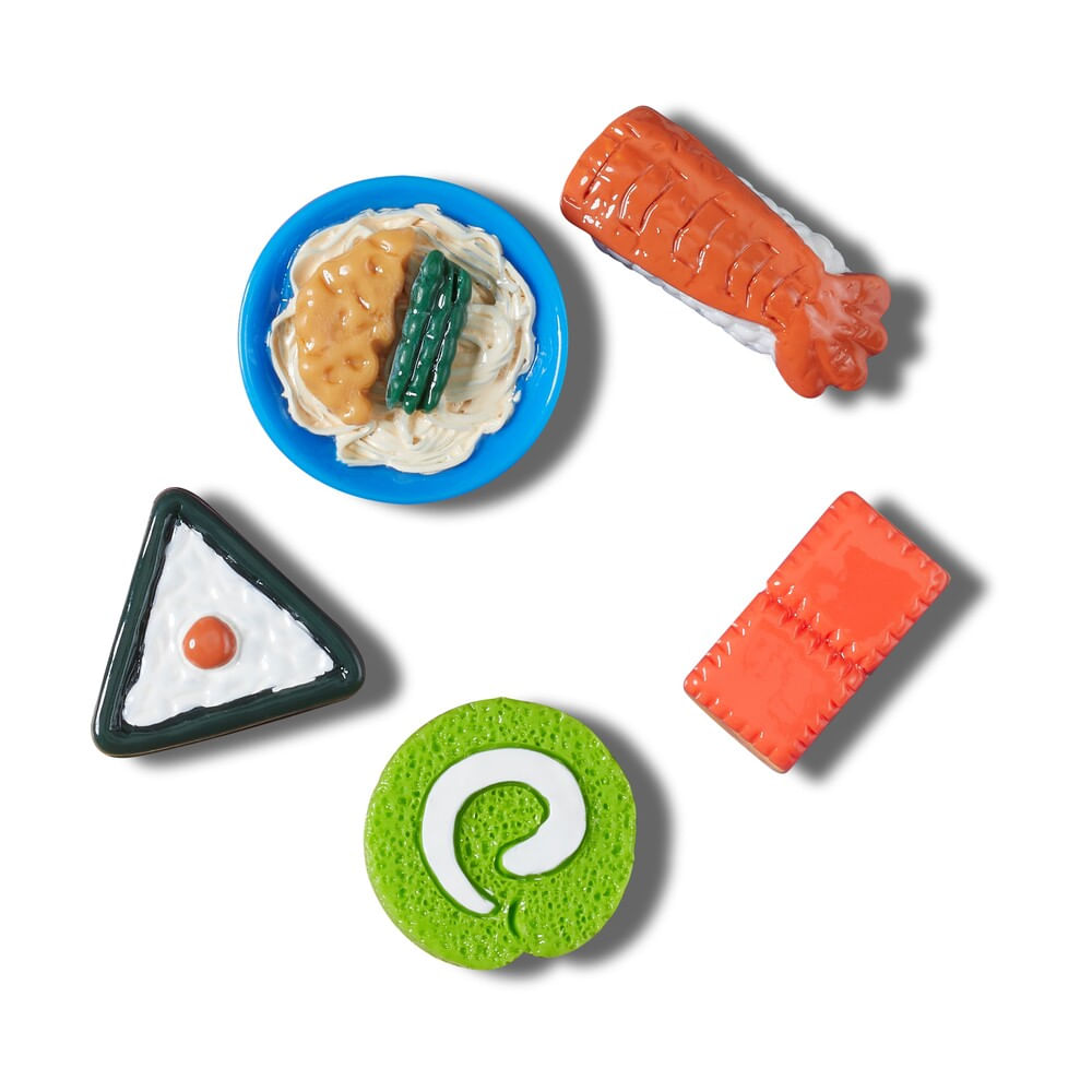 Jibbitz™ Mini Sushi Party 3D Pack com 5 Peças Unico