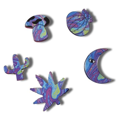 Jibbitz™ Psicodélico Pack com 5 Peças