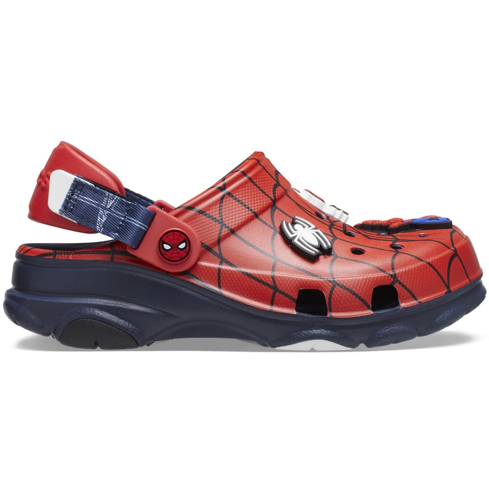 Sandália Crocs Classic Team Spiderman All Terrain Clog Juvenil NAVY 29