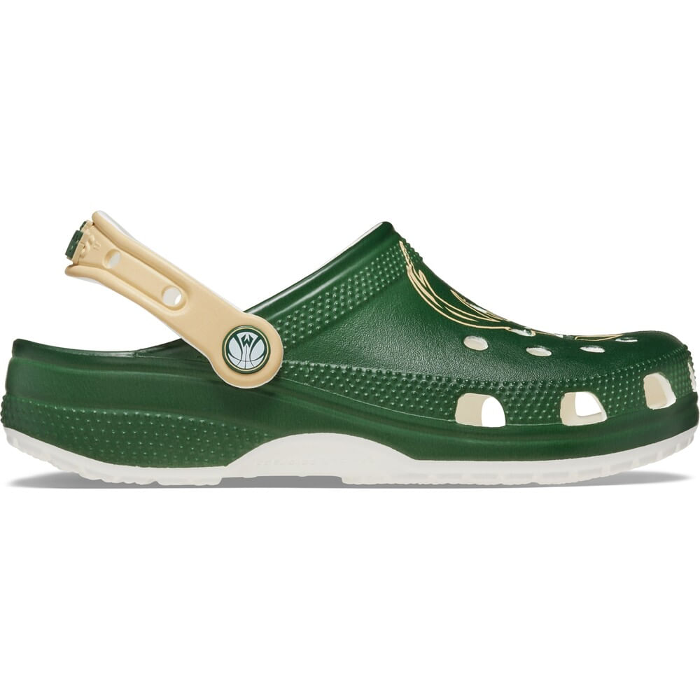 Sandália Crocs Classic NBA Milwaukee Bucks Clog White 34