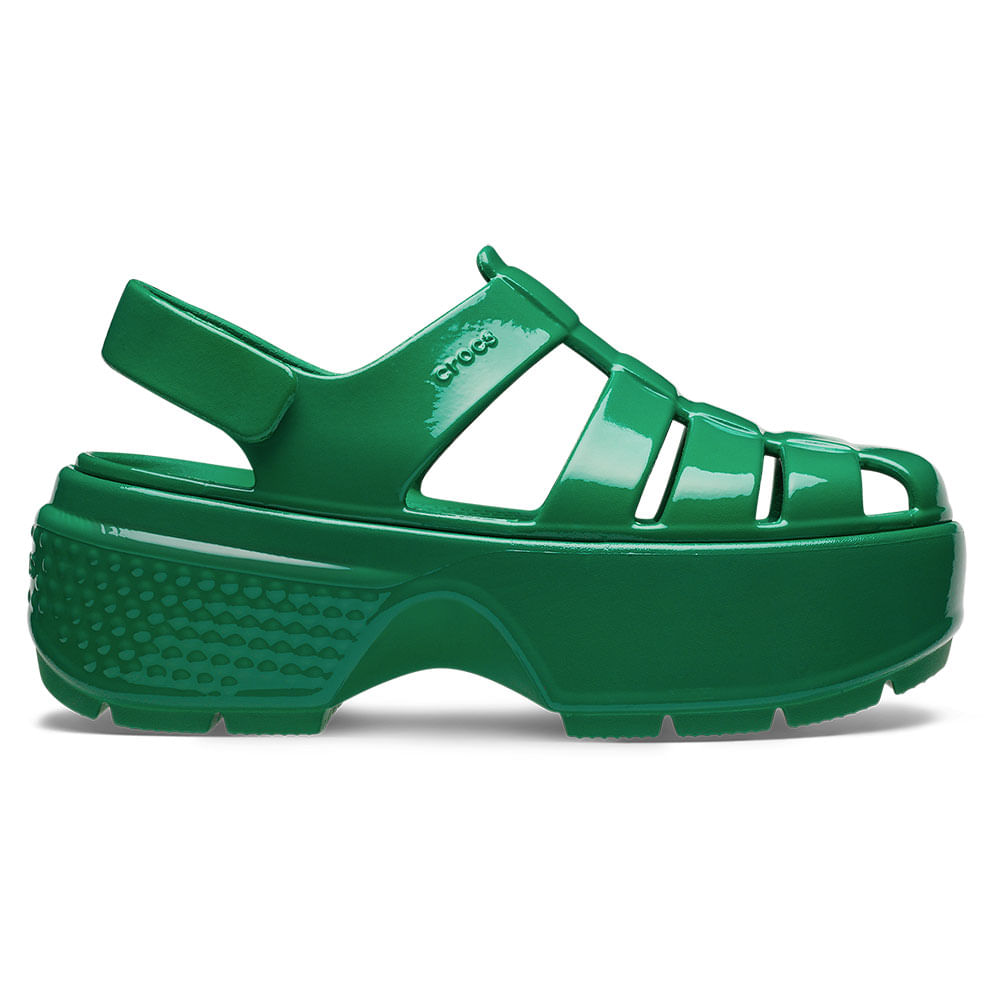 Sandália Crocs Stomp Fisherman Highshine Sandal GREEN IVY 35
