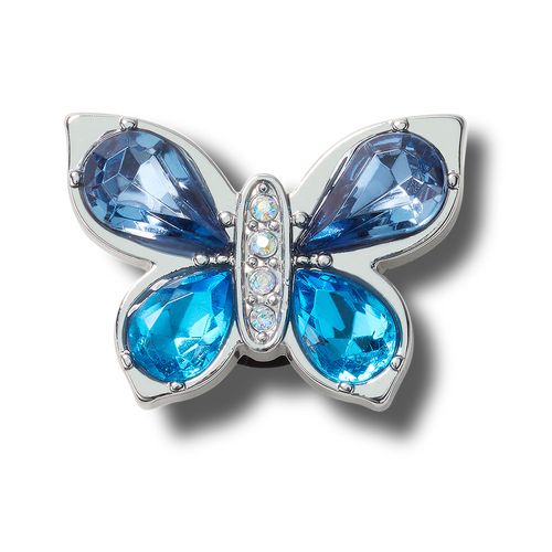 Jibbitz™ Borboleta Com Pedra Azul