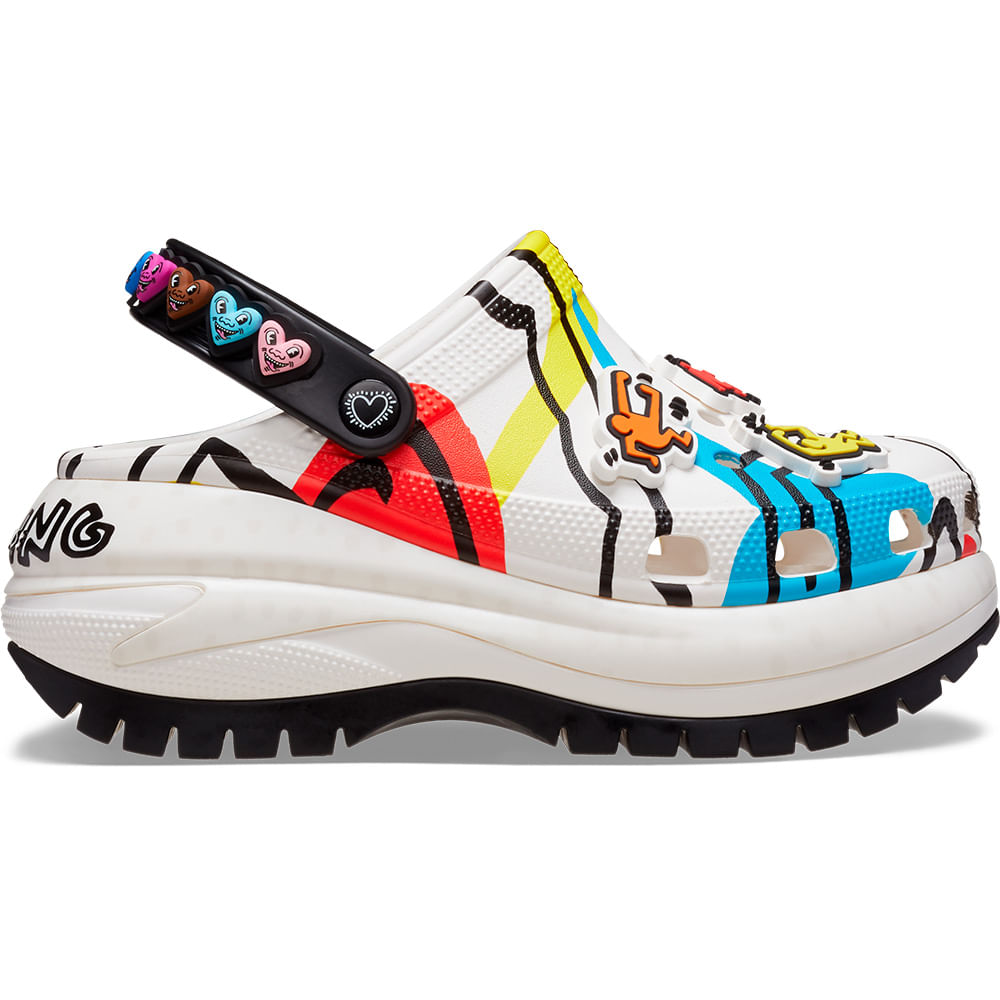 Sandália Crocs Mega Crush Keith Haring Clog Black 40