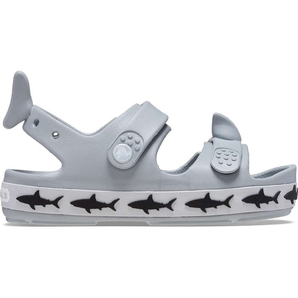Sandália Crocs Crocband™ Cruiser Shark Sandal Infantil LIGHT GREY 24