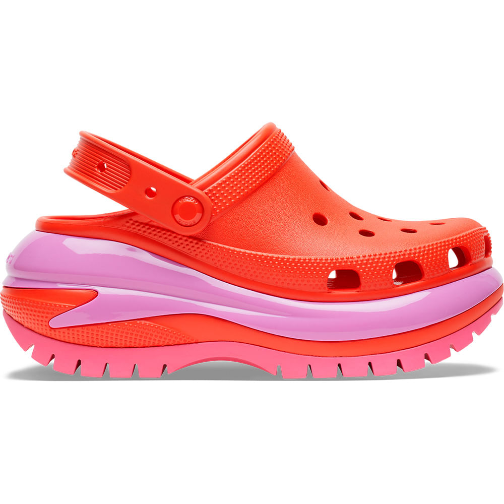 Sandália Crocs Classic Mega Crush Clog LAVA 37