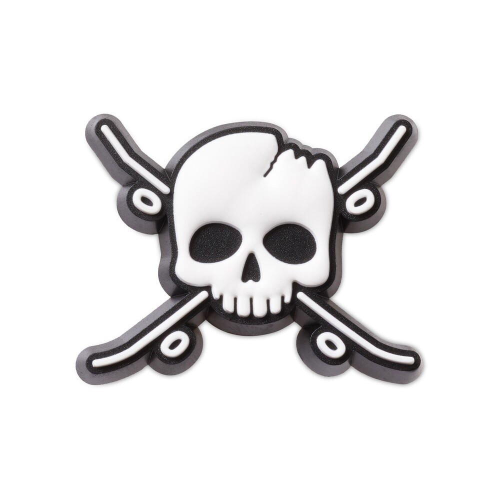 Jibbitz™ Caveira Ossos Cruzados Skate UNICO