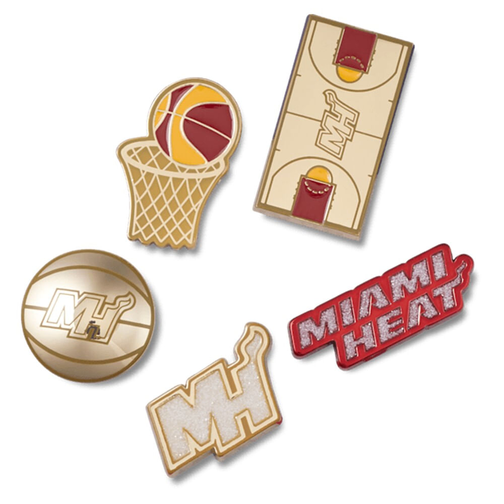 Jibbitz™ NBA Miami Heat Pack com 5 Peças UNICO