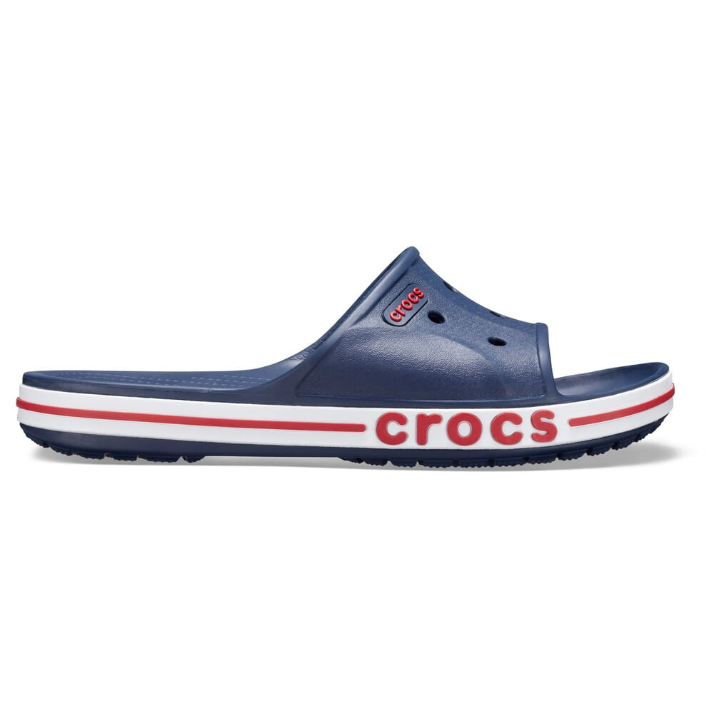 Chinelo Crocs Bayaband Slide NAVY/PEPPER 35