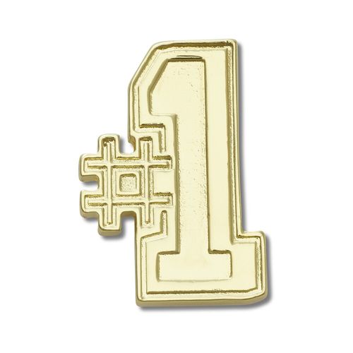 Jibbitz™ Número 1 Dourado