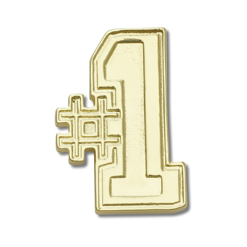 Jibbitz™ Número 1 Dourado UNICO