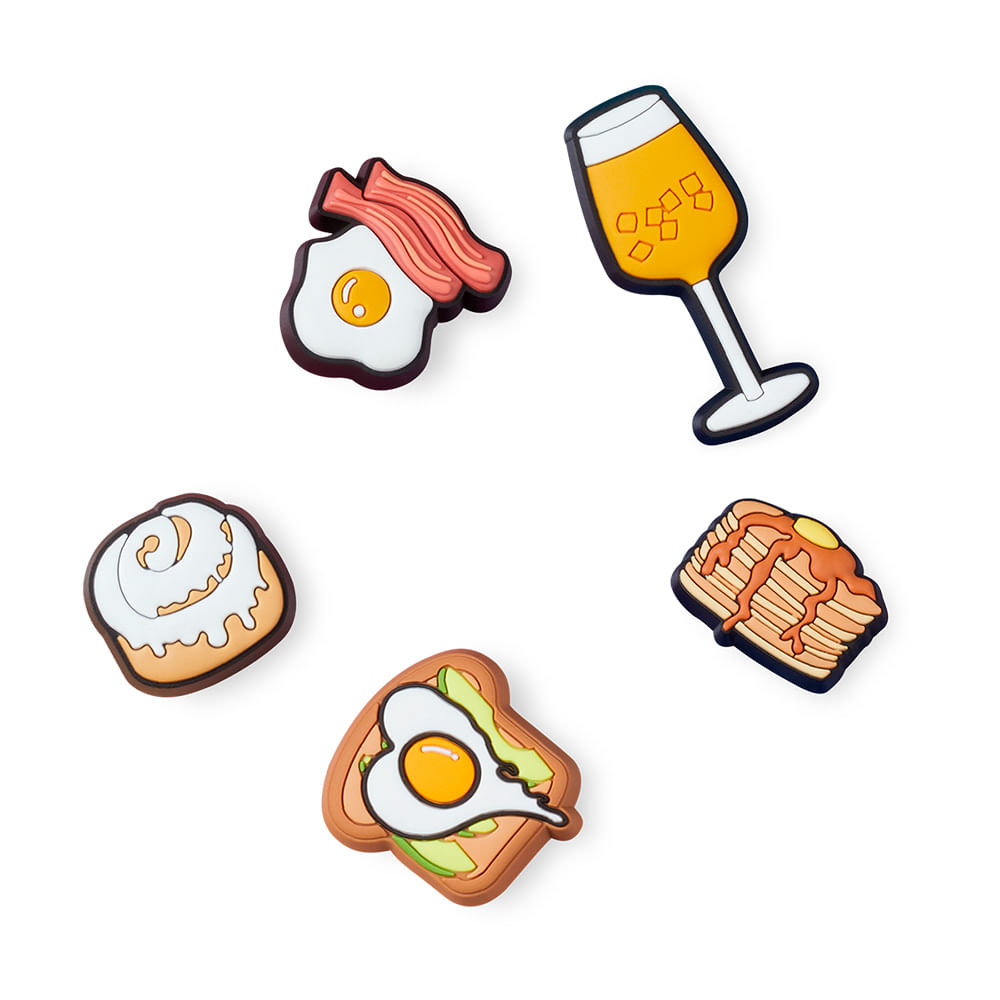 Jibbitz™ Vamos para o Café da Manhã Pack com 5 Peças Unico