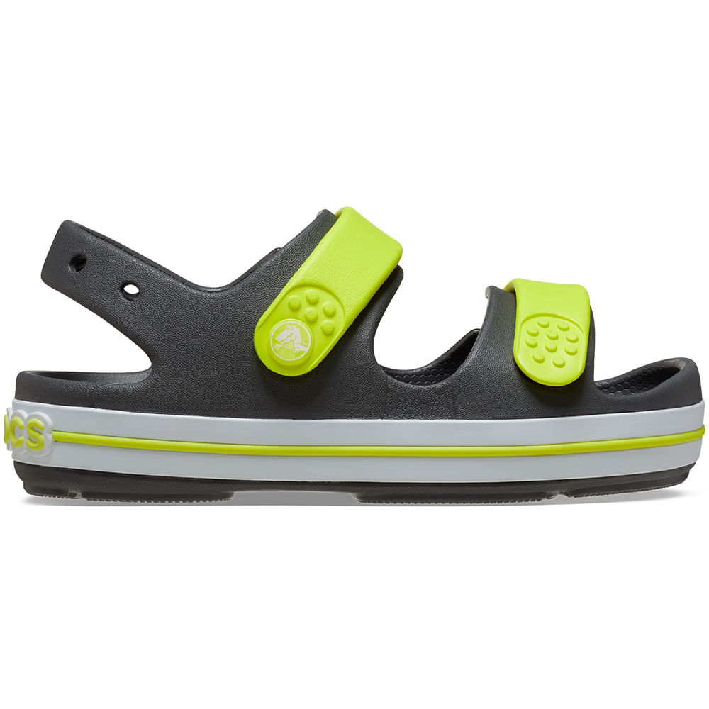 Sandália Crocs Crocband Cruiser Sandal Infantil SLATE GREY/ACIDITY 27