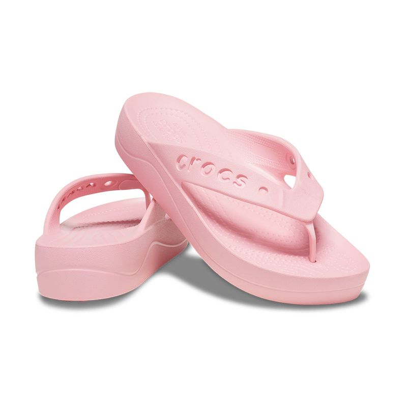 Chinelo Crocs Baya Platform Flip PETAL PINK