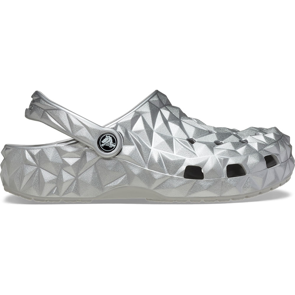 Sandália Crocs Classic Metallic Geometric Clog SILVER 44