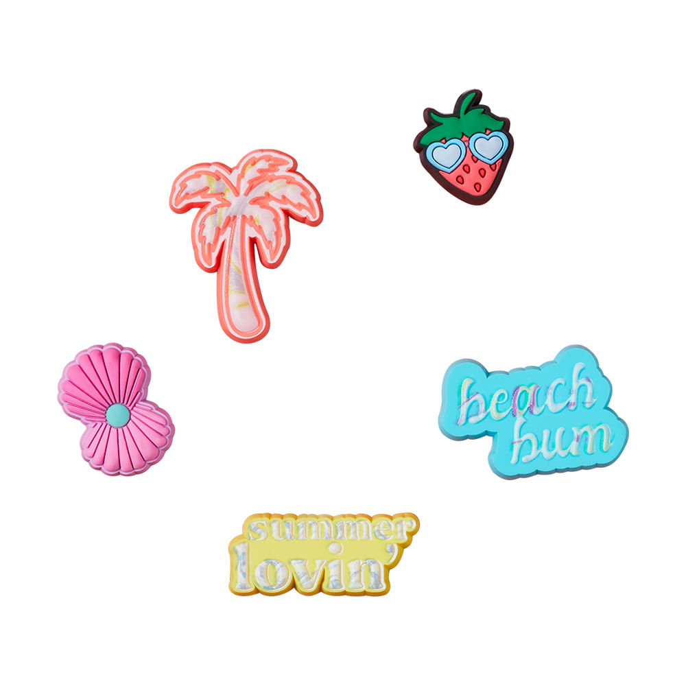 Jibbitz™ para Sandália Amando o Verão Pack com 5 Peças Unico