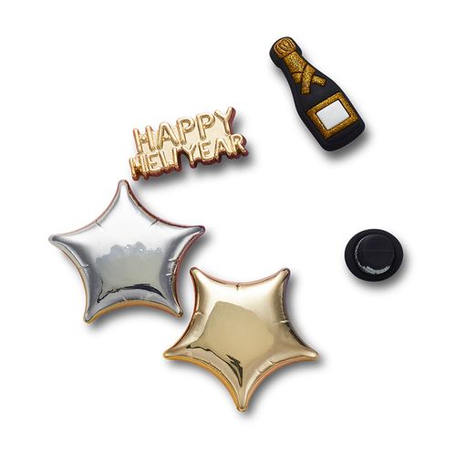 Jibbitz™ Balões de Ano Novo Pack com 5 Peças
