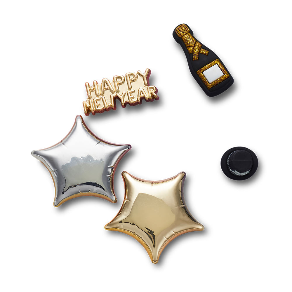 Jibbitz™ Balões de Ano Novo Pack com 5 Peças Unico