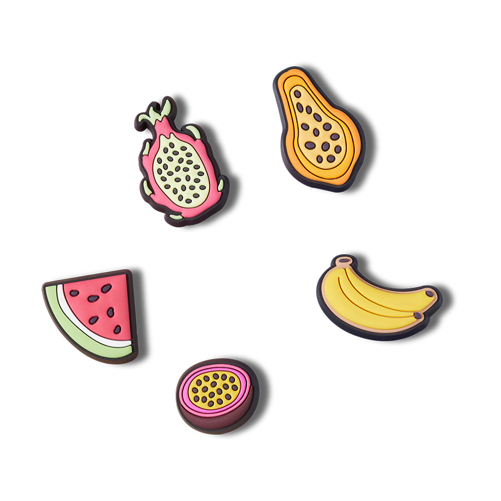 Jibbitz™ Frutas Tropicais Perfumadas Pack com 5 Peças Unico