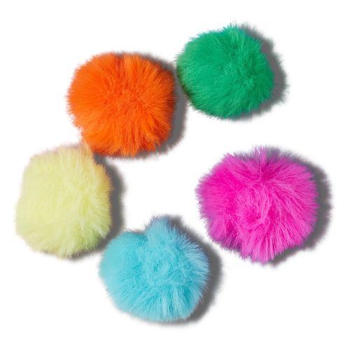 Jibbitz™ 80S Neon Puff Ball Pack com 5 peças