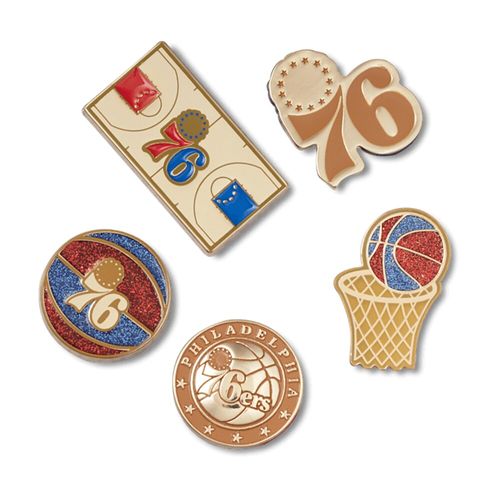 Jibbitz™ NBA Philadelphia 76Ers Pack com 5 peças