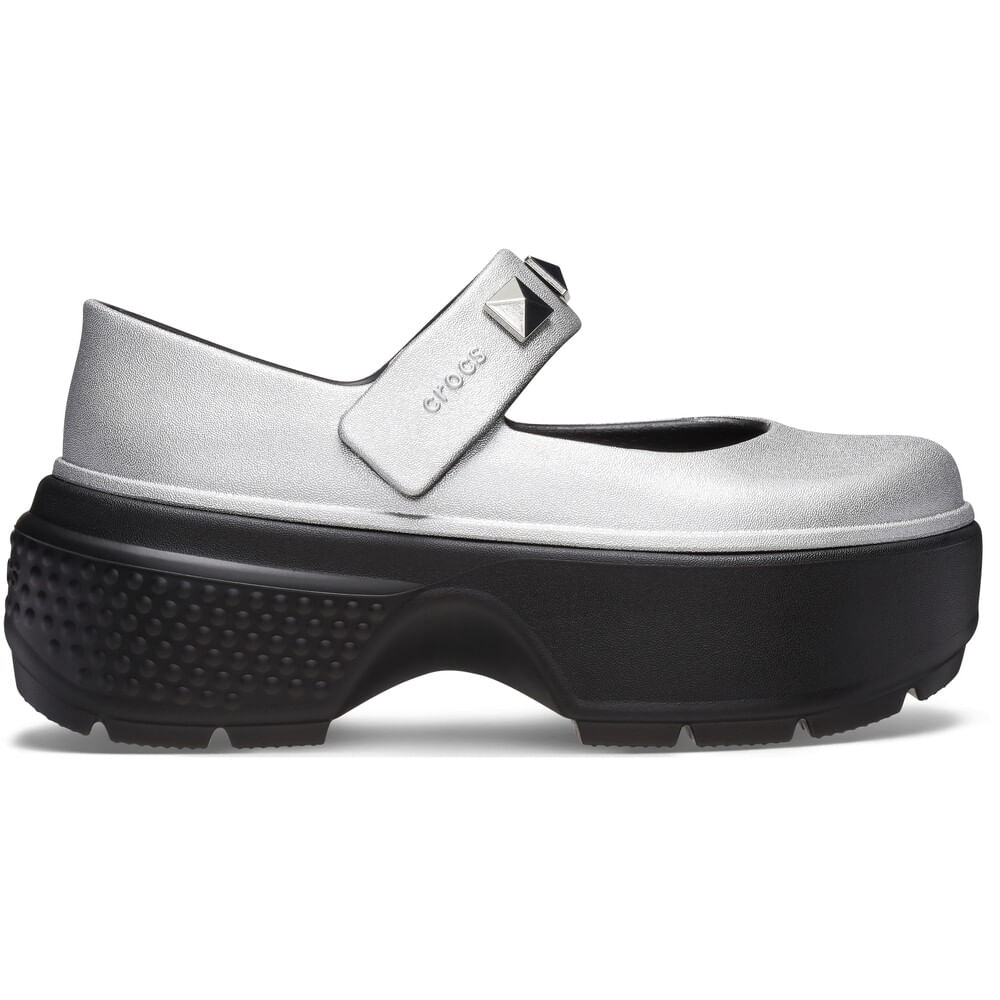 Sandália Crocs Stomp Metallic Mary Jane SILVER 38