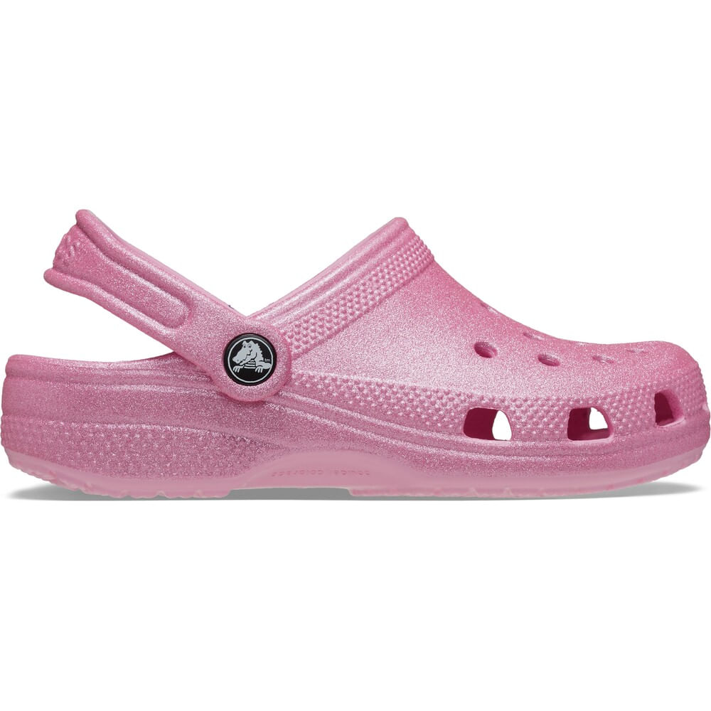 Sandália Crocs Classic Glitter Clog Juvenil PINK TWEED GLITTER 29
