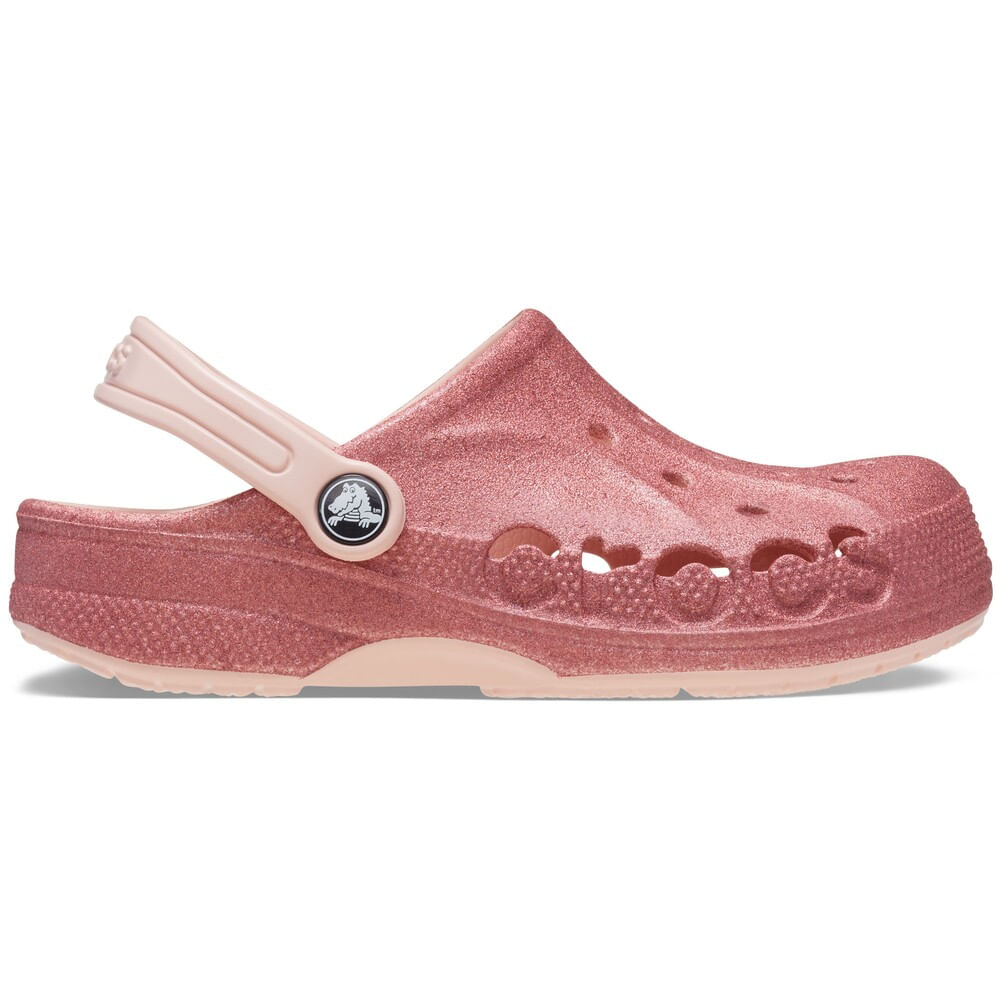 Sandália Crocs Baya Glitter Clog Juvenil PINK ROSE 29