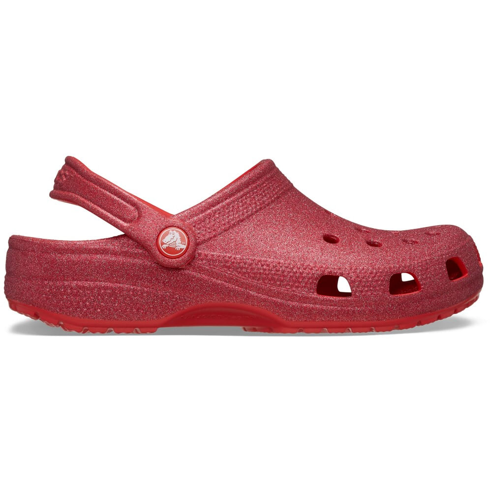 Sandália Crocs Classic Glitter Clog CHERRY RED 35