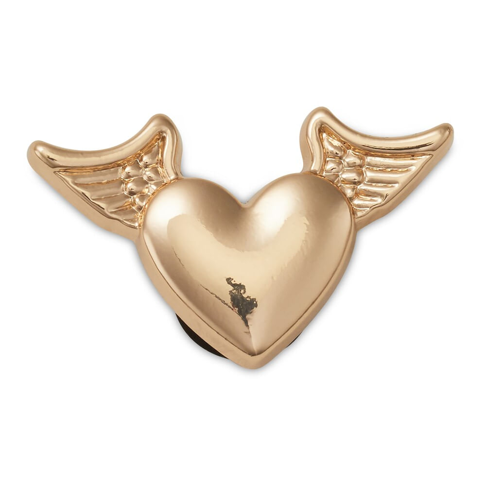 Jibbitz™ Coração Dourado com Asas UNICO